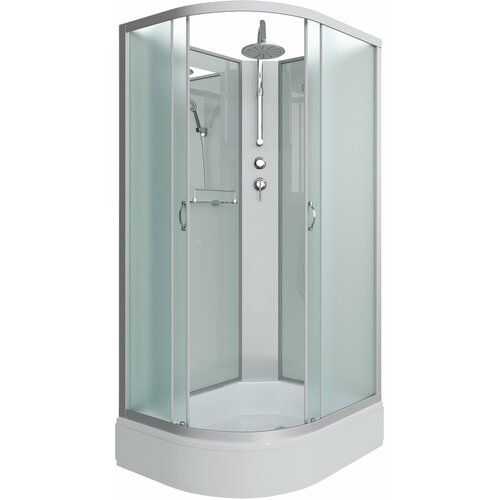 Душевая кабина Niagara Classic 130x90 NG-33394-14RBKT стекло матовое, профиль серебро душевая кабина niagara classic 130x90 ng 33394 14lbktg стекло матовое профиль серебро