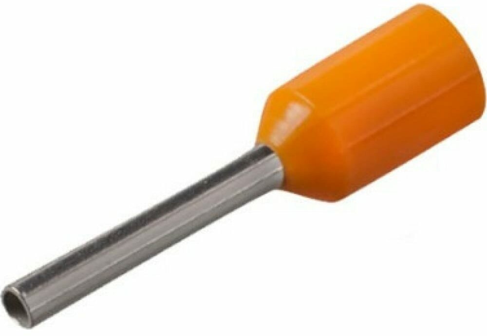 фото Наконечник-гильза Е 0,5-08 0,5мм2 из/фл оранж. (100шт) GE (E0508)