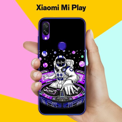 Силиконовый чехол на Xiaomi Mi Play Астронавт 6 / для Сяоми Ми Плей полупрозрачный дизайнерский силиконовый чехол для сяоми ми плей xiaomi mi play женские принты