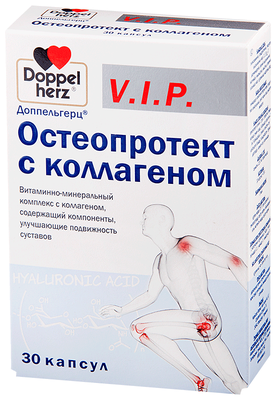 Доппельгерц V.I.P. Остеопротект с коллагеном капс., 1.197 г, 30 шт.