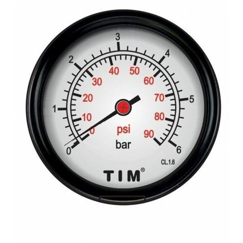 Манометр аксиальный TIM Y-50T-10 1/4 Нр 10 бар манометры для измерения давления газа модель ht 1895 q7600eu манометры для измерения манометр давления газа в баллоне