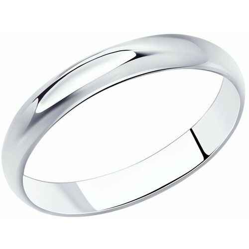 Кольцо кольцо из серебра 94110002, серебро, 925 проба, родирование, размер 16, серебряный обручальное кольцо из серебра 94110002