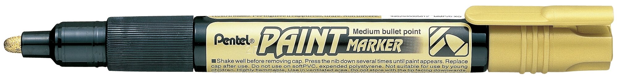 Маркер перманентный Pentel "Paint" 4,6 мм, с круглым наконечником, черный - фото №2