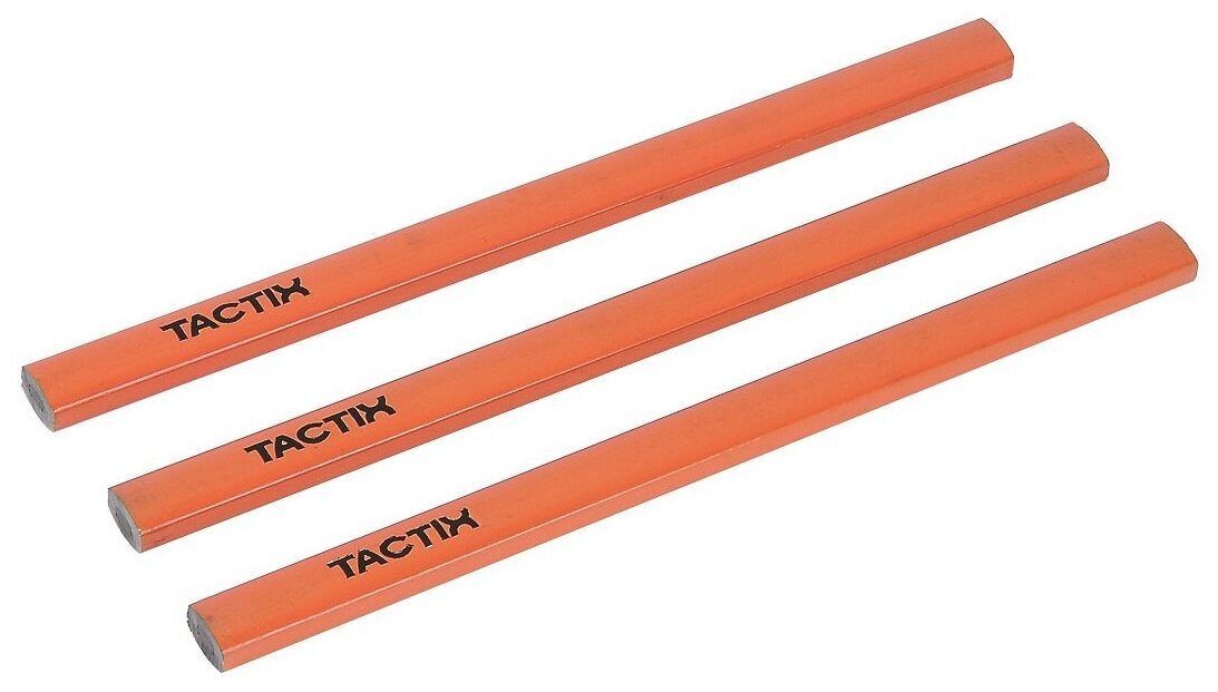 Набор плоских строительных карандашей TACTIX 3 шт