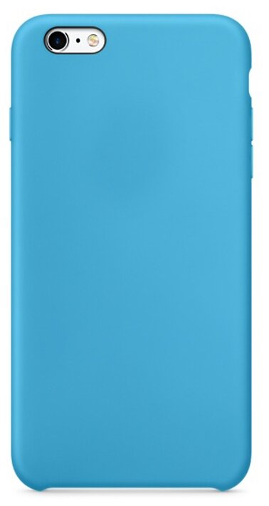 Силиконовый чехол Silicone Case для iPhone 6 / 6S, ярко-голубой