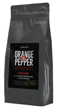 Горячий скраб апельсин и перец [Ayoume] Orange & Pepper Body Salt Scrub