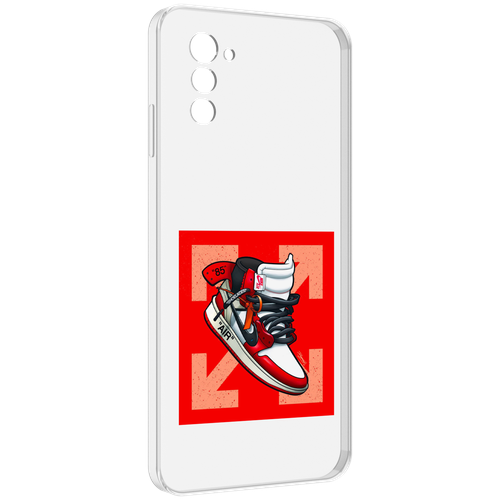Чехол MyPads кроссовок джордан офвайт для UleFone Note 12 / Note 12P задняя-панель-накладка-бампер