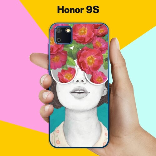 Силиконовый чехол на Honor 9S Дама в очках / для Хонор 9 эс силиконовый чехол на honor 9s гепард в очках для хонор 9 эс