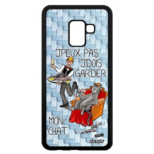 фото Чехол для мобильного galaxy a8 2018, "не могу - сижу с котом!" пародия юмор utaupia
