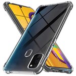 Прозрачный противоударный чехол для телефона Samsung Galaxy M21 и M30S / Ударопрочный силиконовый чехол на Самсунг Галакси М21 и М30С с защитой углов - изображение
