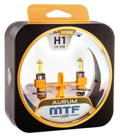 Галогеновые лампы MTF light Aurum 3000K H1 (2 лампы)