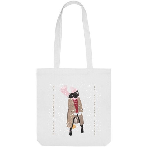 Сумка шоппер Us Basic, белый сумка девушка с мандаринами бежевый