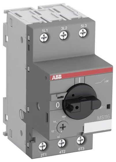 ABB MS116-16.0 16kA (регулир.10.0A-16.0A) Автомат защиты электродвигателей 1SAM250000R1011