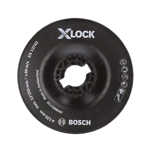 фото Тарелка для ушм bosch x-lock жесткая 2608601716 125 мм 1 шт