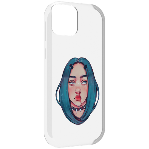Чехол MyPads грустная-девушка-с-синими-волосами для UleFone Note 6 / Note 6T / Note 6P задняя-панель-накладка-бампер