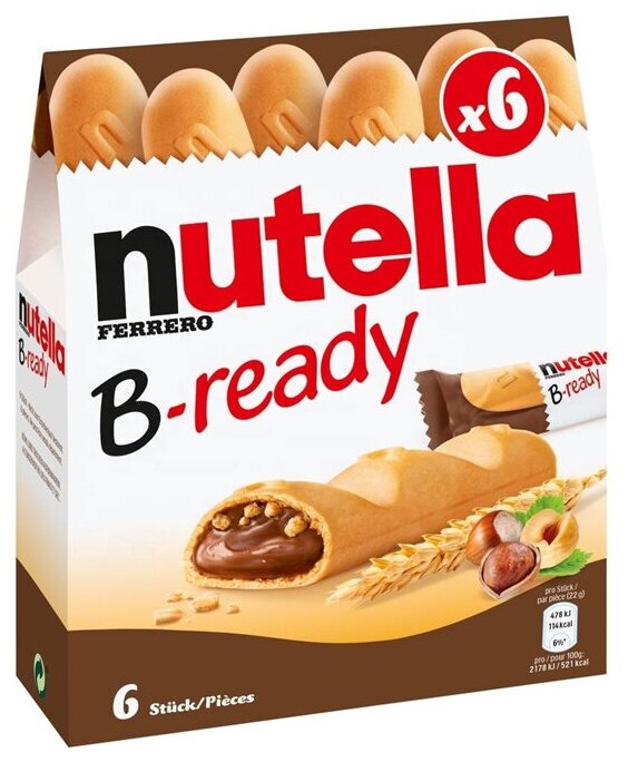 Бисквитные батончики Ferrero Nutella B-ready (Венгрия), 132 г - фотография № 5