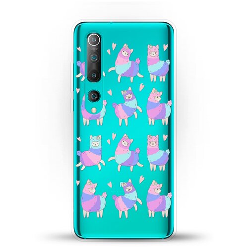 фото Силиконовый чехол цветные ламы на xiaomi mi 10 andy & paul