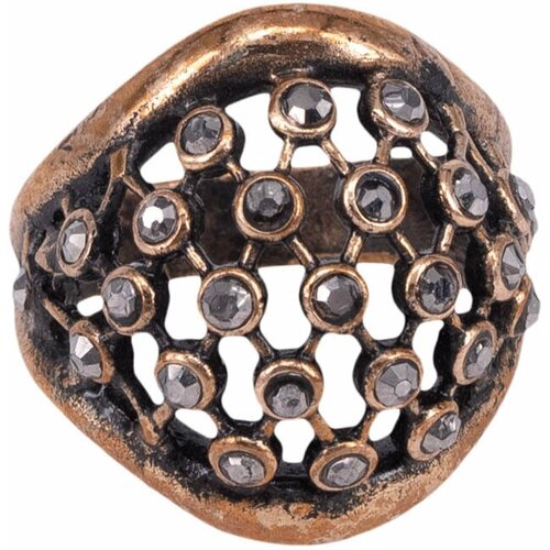 фото Кольцо otokodesign, размер 18, черный, золотой