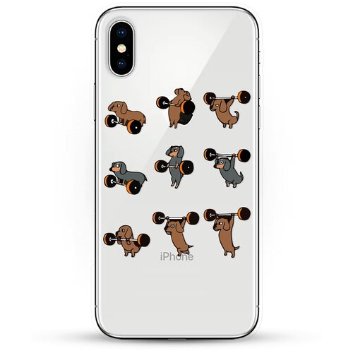 фото Силиконовый чехол спортивные таксы на apple iphone xs andy & paul