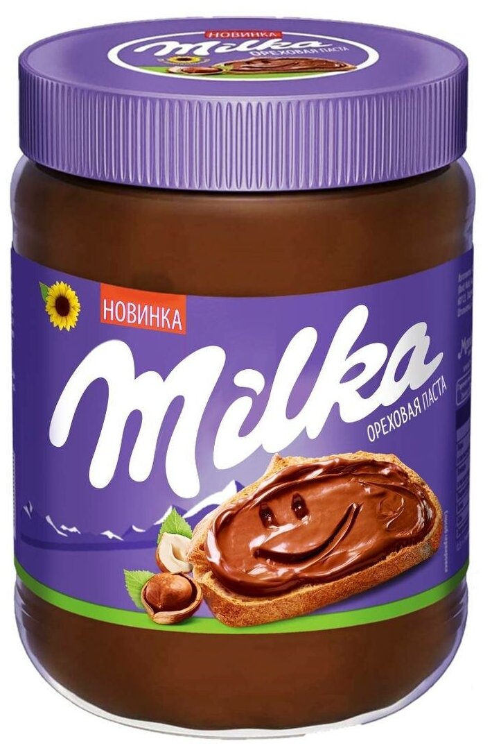 Шоколадно-ореховая паста Милка / Milka Haselnusscreme 350гр - фотография № 1