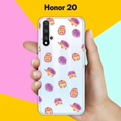 Силиконовый чехол Узор из ёжиков на Honor 20 силиконовый чехол узор из ёжиков на honor 7a pro