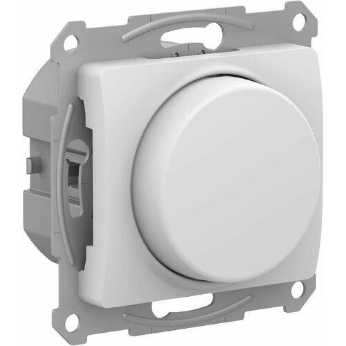 SE Glossa Белый Светорегулятор (диммер) повор-нажим, LED, RC, 400Вт, мех.