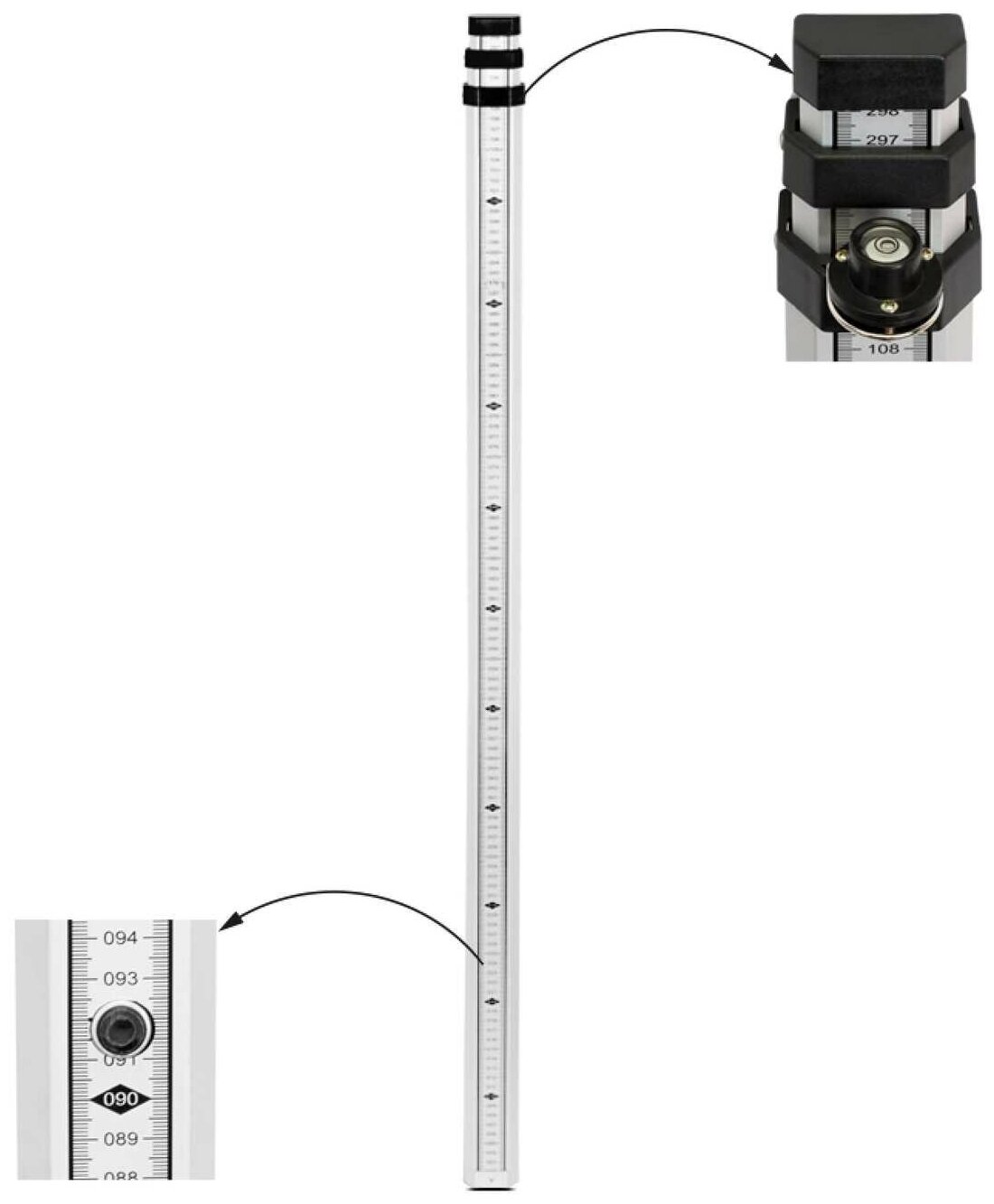 Рейка телескопическая TS-3, 3 м RGK RGK TS-3 - фотография № 13