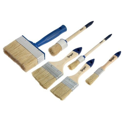 Набор кистей плоские 34 2 3 круглые 2 8 макловица 30х120 мм 6 шт 637₽