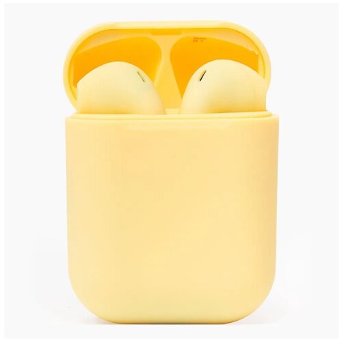 Беспроводные наушники TWS I12 Bluetooth 50 для Андроиид и Эпл Желтые 45200₽