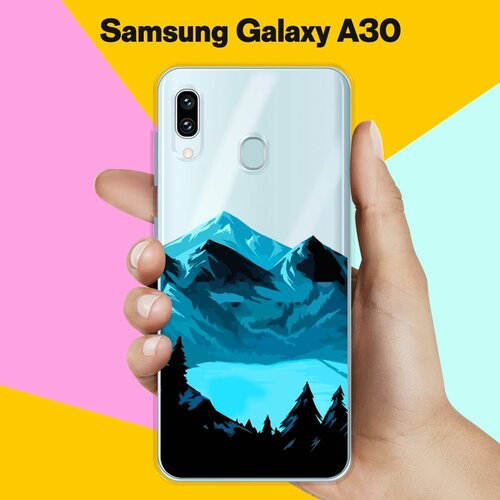 Силиконовый чехол Горы и озеро на Samsung Galaxy A30