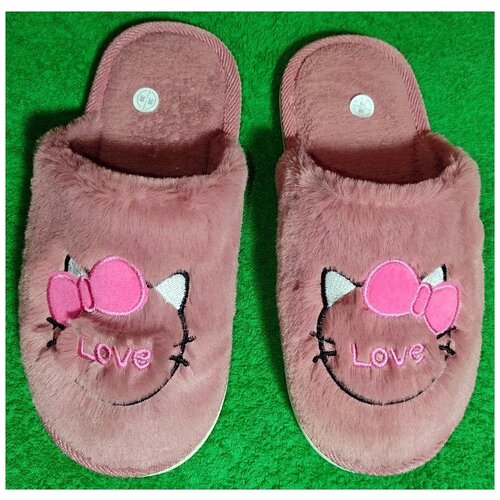 фото Тапочки sonandgod, размер 38-39, коричневый