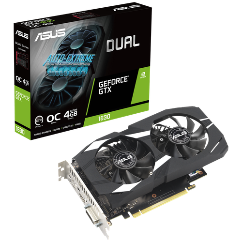 Видеокарта ASUS Dual GeForce® GTX 1630 OC Edition 4GB (DUAL-GTX1630-O4G ), Retail