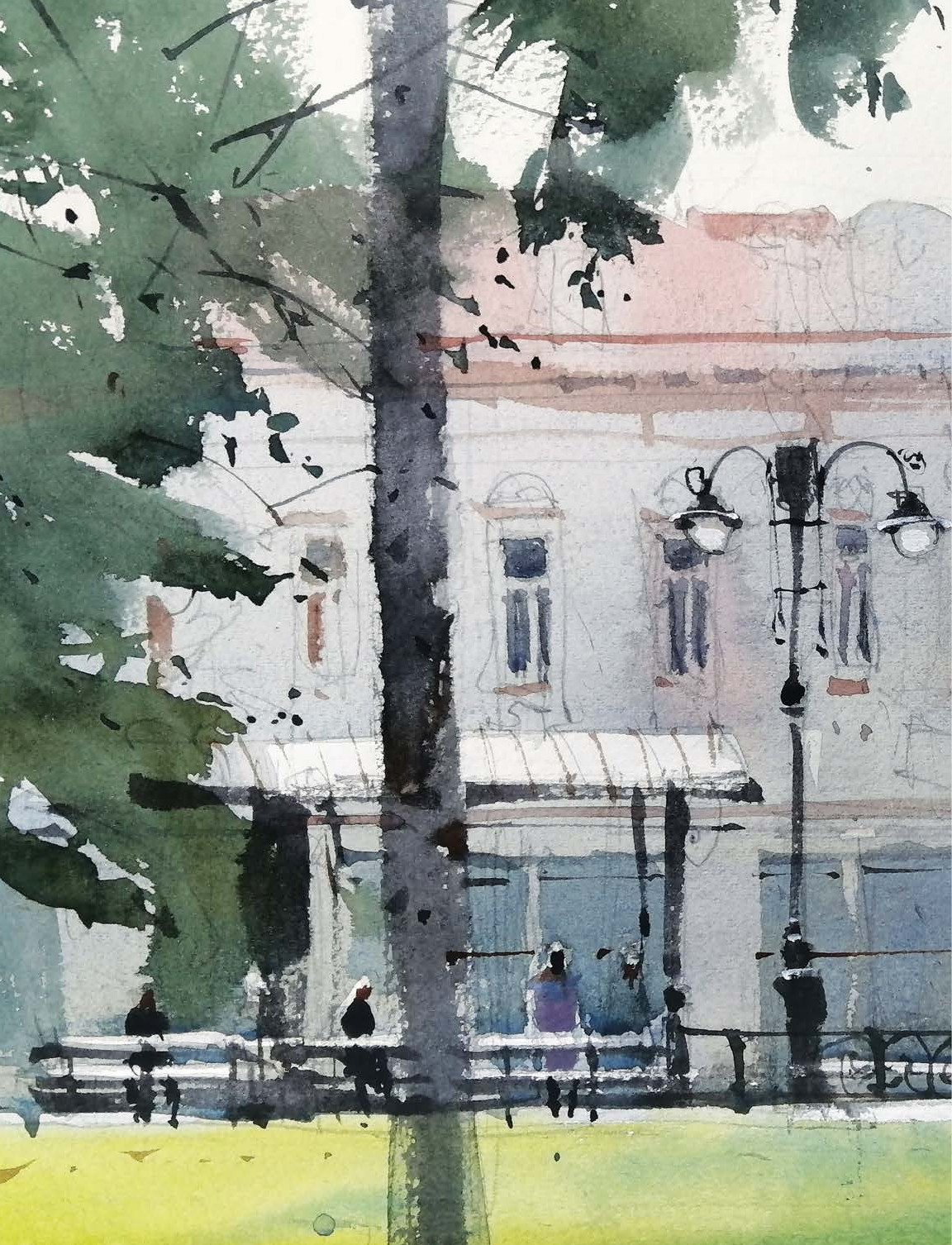 Акварельный джаз Сергея Курбатова. Приемы, техники, сюжеты от простого к сложному - фото №17