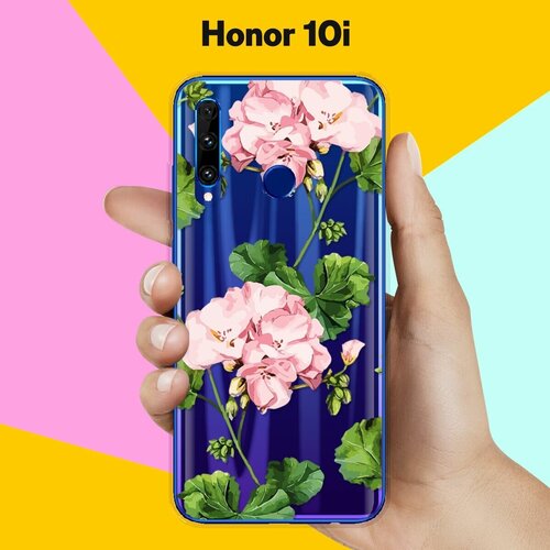 Силиконовый чехол Розовые цветы на Honor 10i силиконовый чехол розовые цветы на honor 8x