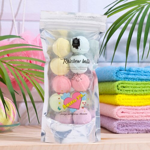 Fabrik cosmetology Маленькие бурлящие шарики Rainbow balls Любовь это..., 150 г