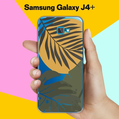 Силиконовый чехол на Samsung Galaxy J4+ Цветы / для Самсунг Галакси Джей 4 Плюс 2018