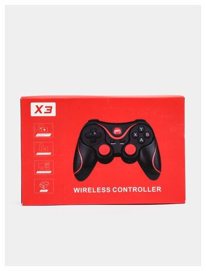 Беспроводной геймпад Wireless Controller x3 с держателем для телефона