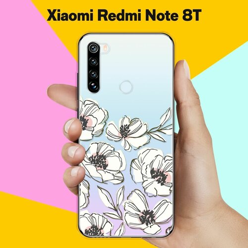 Силиконовый чехол Цветы на Xiaomi Redmi Note 8T силиконовый чехол цветы розовые на xiaomi redmi note 8t