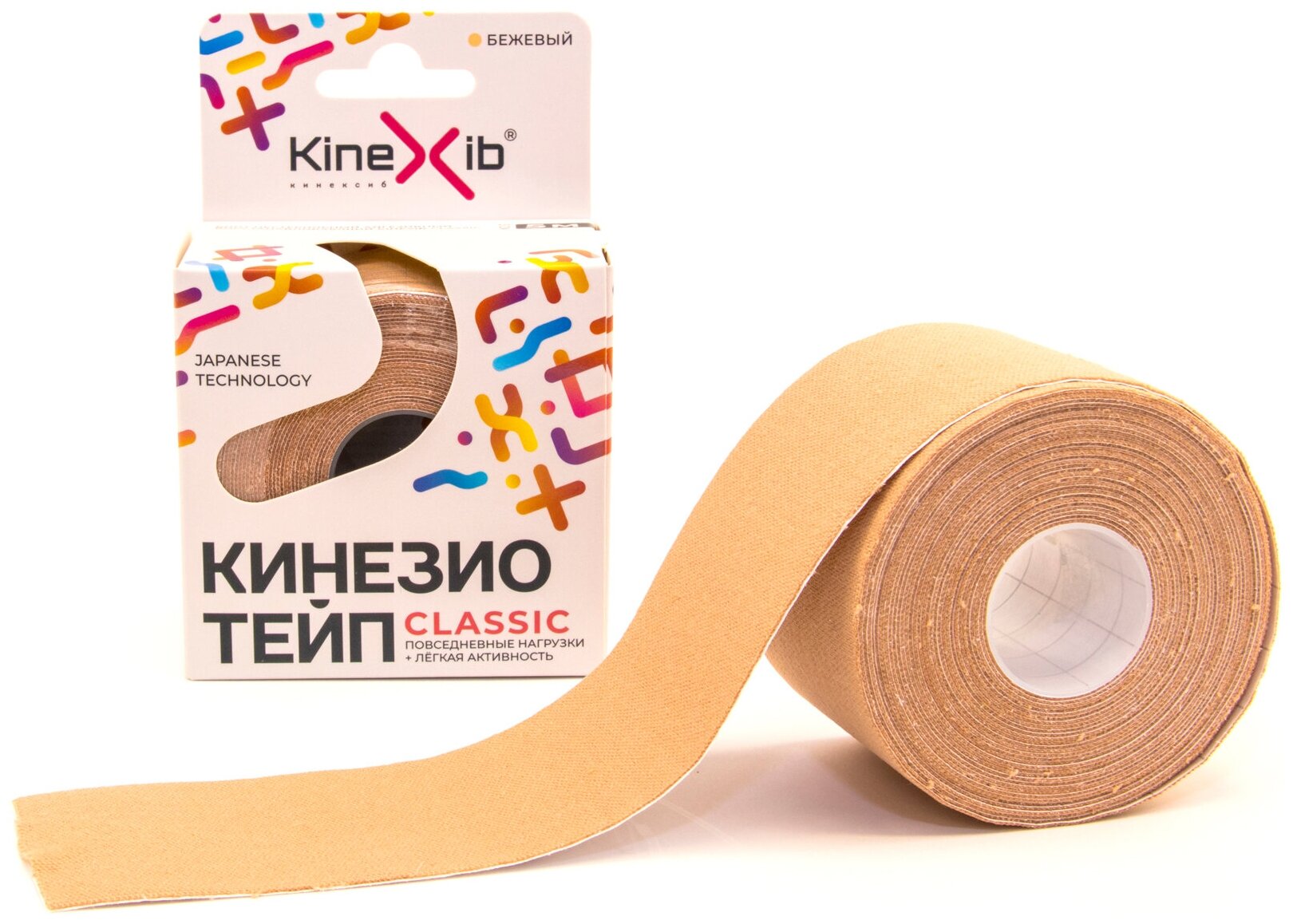 Кинезио-тейп Kinexib (5м*5см) бежевый