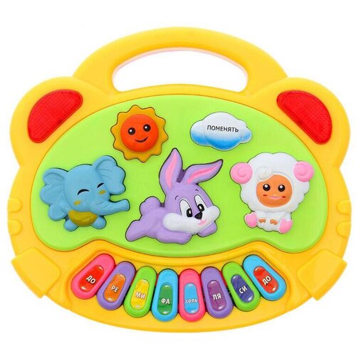 Интерактивная-развивающая игрушка / Детское музыкальное пианино Счастье животных / свет, звук, 2вида в ассорт. пианино игрушечное развивающее для малышей е нотка на батарейках cy 6053b