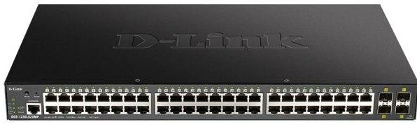 Коммутатор D-Link DGS-1250-52XMP/A1A 48G 4SFP+ 48PoE+ 370W настраиваемый