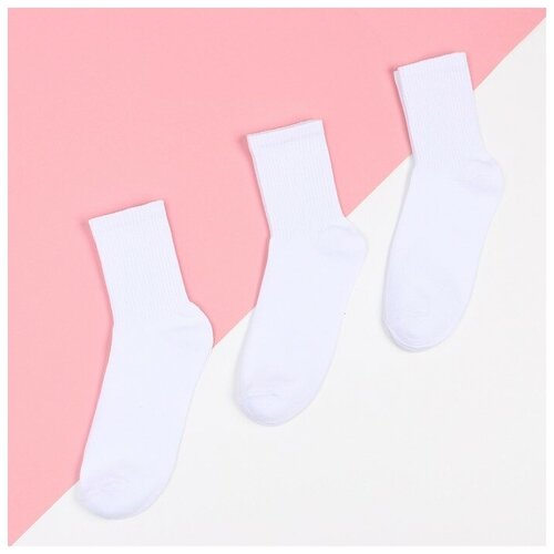 Носки Kaftan, 3 пары, размер 36/39, белый носки женские подарочные в коробке 3 пары
