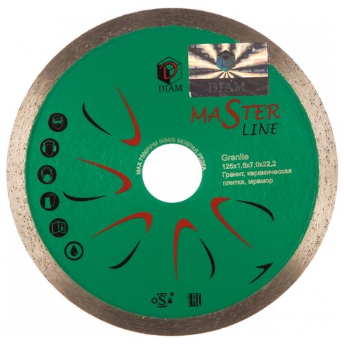 фото Диск алмазный отрезной diam granite 000240, 125 мм 1 шт.
