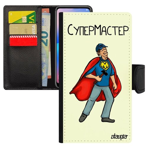 фото Чехол-книжка на мобильный apple iphone xr, "супермастер" шутка супергерой utaupia