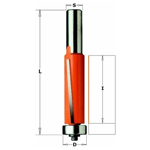 Фреза концевая CMT обгонная с подшипником D=19,0 I=25,4 S=8,0