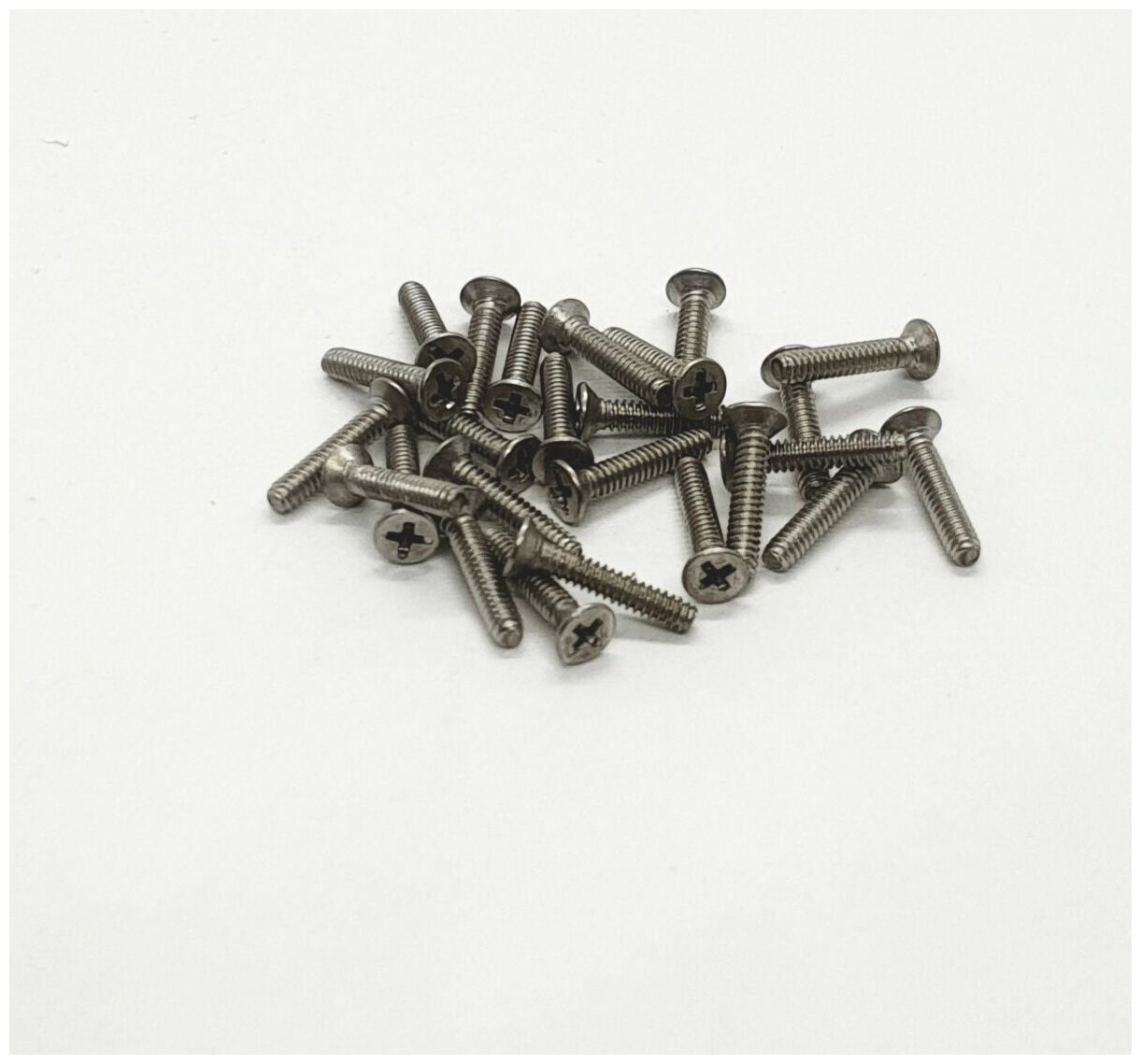 фото Винт М 1,6х8 с потайной головкой из нержавеющей стали А2, 25шт.