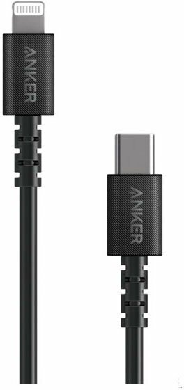 Кабель Anker Powerline Select USB-C - Lightning 0.9м, черный (A8612H11)