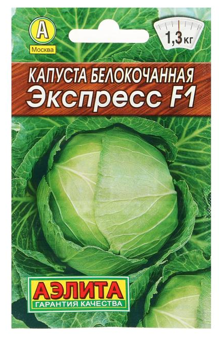 Семена Агрофирма АЭЛИТА Лидер Капуста белокочанная Экспресс F1 01 г