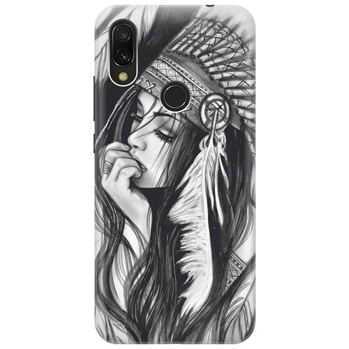 фото Чехол - накладка artcolor для xiaomi redmi 7 с принтом "эскиз девушки" re:pa