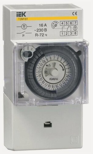 Изображение товара Таймер аналоговый ТЭМ-181 16А 230В на DIN-рейку IEK MTA20-16